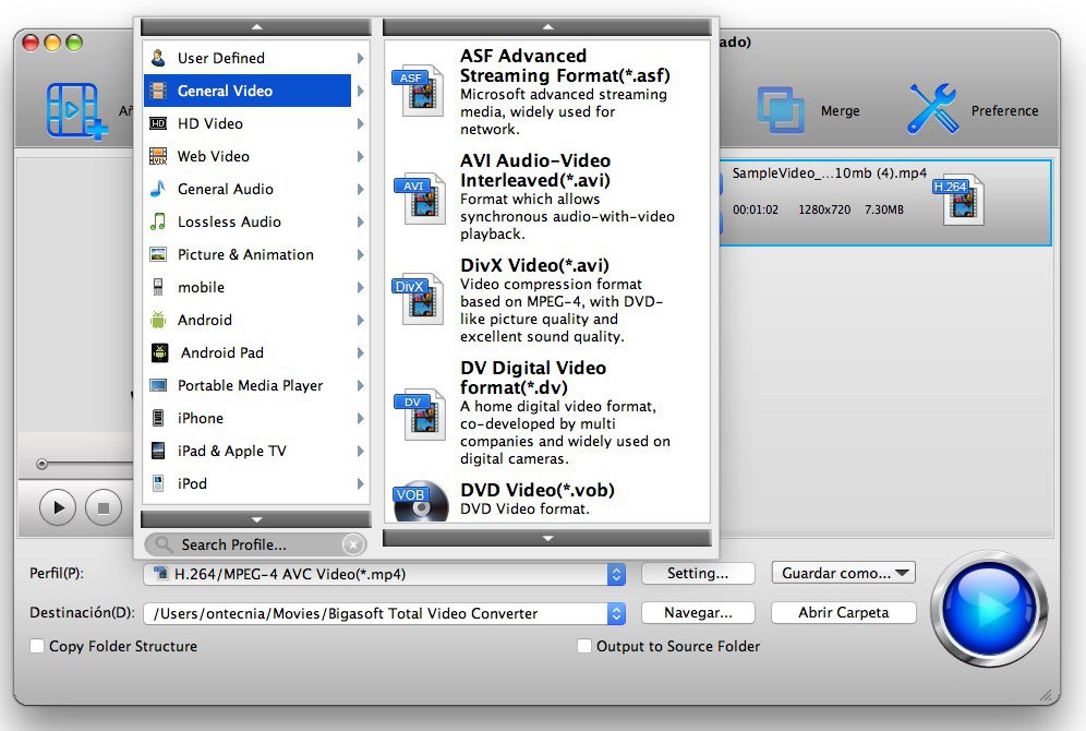 video file format for mac